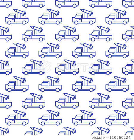 Rocket Truck vector concept minimal outline seamless pattern 110360224