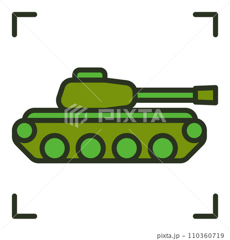 Military Tank vector War and Army concept colored icon Military Tank vector War and Army concept colored icon 110360719