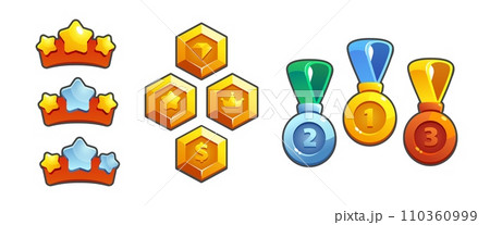 Rewards and trophies for three game level rank 110360999