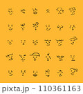 Set of Emoticons. World emoji day greeting card design template with different feelings 110361163