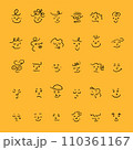 Set of Emoticons. World emoji day greeting card design template with different feelings 110361167