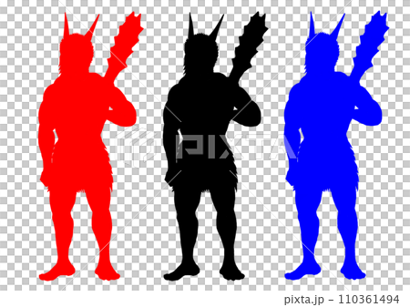 Demon silhouette 3 colors 110361494