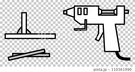 可用於愛好和透過熔化黏合劑進行 DIY 的膠槍插圖 110361990