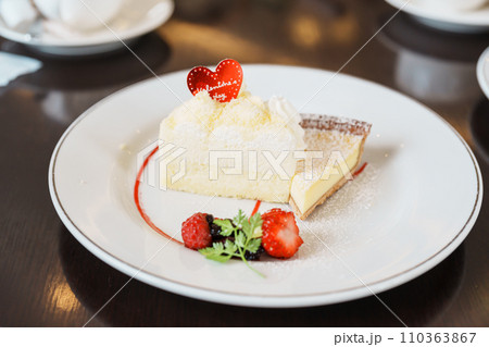 Homemade Cheese Cake with fresh strawberries and Berries. Dessert for Happy Valentine Day celebration Homemade Cheese Cake with fresh strawberries and Berries. Dessert for Happy Valentine Day celebration 110363867