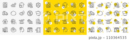 Outline Coffee maker, Demand curve and Macadamia nut line icons pack for web with Honeymoon cruise, Share idea, No parking line icon. Fingerprint access, Market, Shield pictogram icon. Vector 110364535