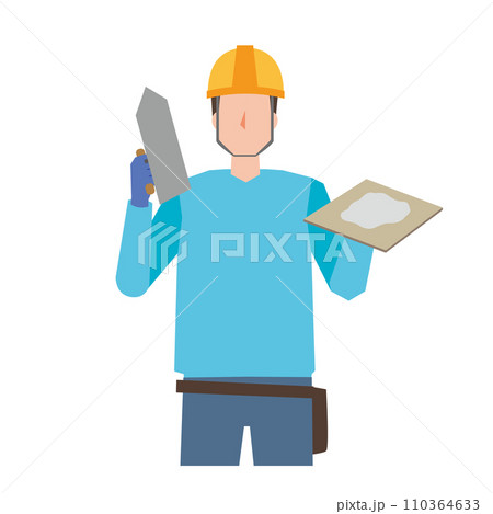 左官職人の男性 110364633