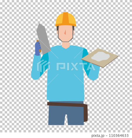 左官職人の男性 110364633
