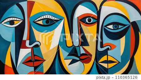 Modern impressionism technique. Hand drawn Abstract painting art. Artistic pattern.	 110365126