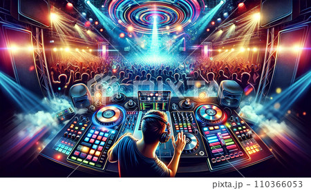 ディスクジョッキーのライブステージ ディスクジョッキーのライブステージ 110366053