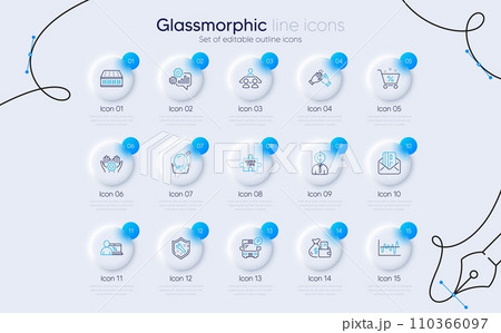 Set of Stock analysis, Ice cream and Copyrighter line icons for web app. Quick tips, Interview job, Loan percent icons. Online education, Change money, Spanner signs. Mattress. Vector 110366097