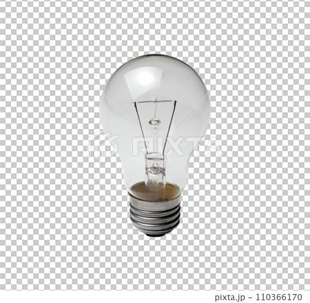 Filament light bulb Transparent background photo PNG precisely cut out with clipping path 110366170