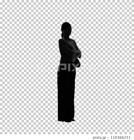 Full body silhouette of a woman, transparent background photo PNG precisely cut out by hand Full body silhouette of a woman, transparent background photo PNG precisely cut out by hand 110366251