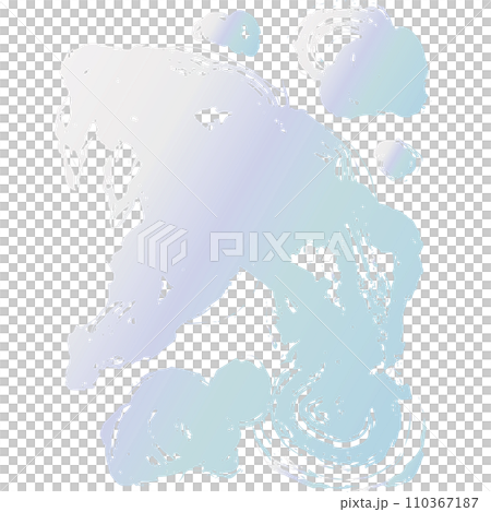 白蛇・巳・蛇・へびのイラスト素材　ベクター 110367187
