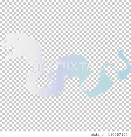 白蛇・巳・蛇・へびのイラスト素材　ベクター 110367192