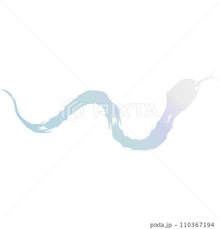 白蛇・巳・蛇・へびのイラスト素材　ベクター 110367194