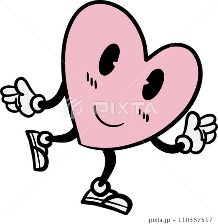 The heart cartoon for love or valentine day concept. 110367517