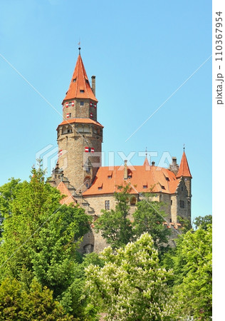 Beautiful stony Bouzov castle in Czech republic 110367954