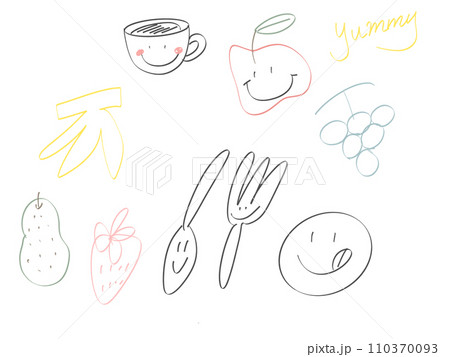 手描きのフルーツ 110370093