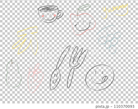 手描きのフルーツ 110370093