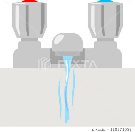 少量の水が出ている蛇口、凍結防止 110371055