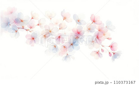 桜の花 春　水彩風 110373167