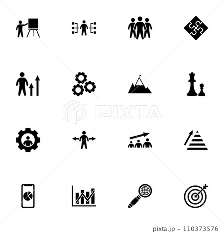 Strategy icon - Expand to any size - Change to any colour. Perfect Flat Vector Contains such Icons as idea, strategy, decision, training, leadership, success, introduction, partnership, business Strategy icon - Expand to any size - Change to any colour. Perfect Flat Vector Contains such Icons as idea, strategy, decision, training, leadership, success, introduction, partnership, business 110373576