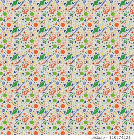 カラフルなお花の背景 110374221