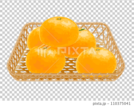 Vector illustration: multiple oranges in a square basket Vector illustration: multiple oranges in a square basket 110375041