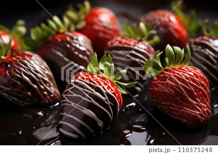 Vegan strawberries in chocolate Vegan strawberries in chocolate 110375248