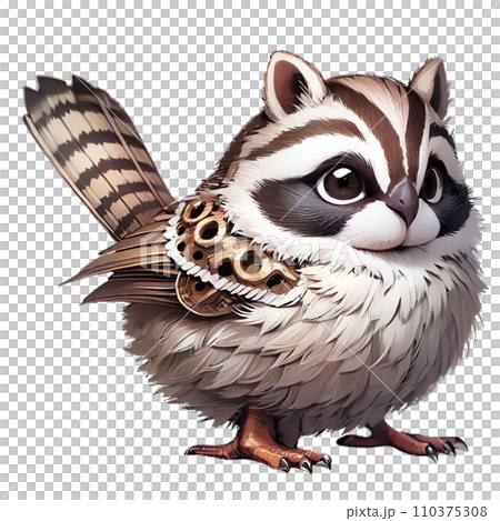 Raccoon sparrow [AI generation] 110375308