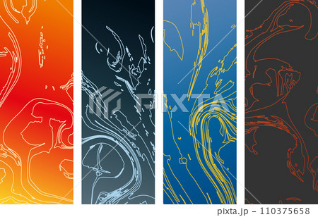 Colorful background with an abstract pattern of arbitrary lines. Template for covers, banners, interior design, creative ideas and creative design 110375658