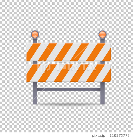 road barrier flat icon against white road barrier flat icon against white 110375775