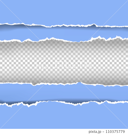 Torn paper pieces background with space for your text. Paper with ripped edges 110375779