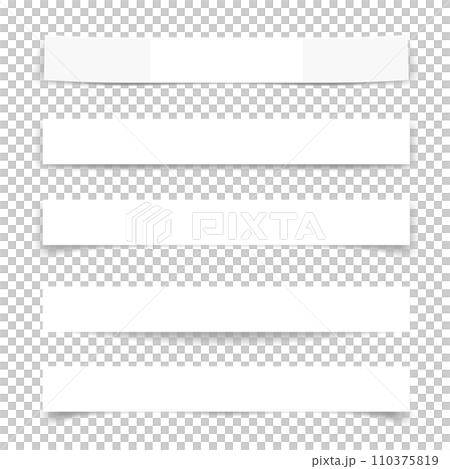 Set of five paper banners with different shadow styles Set of five paper banners with different shadow styles 110375819