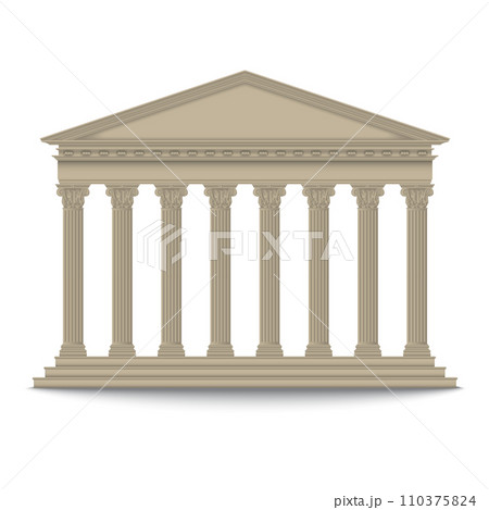 Roman/Greek pantheon with Corinthian columns, high detailed 110375824