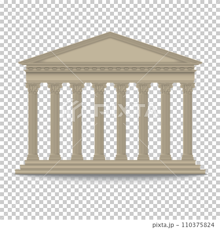 Roman/Greek pantheon with Corinthian columns, high detailed 110375824