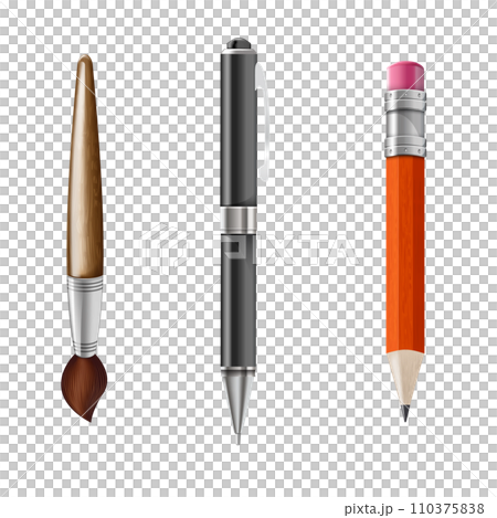 Vector illustration set of writing implements...のイラスト素材 [110375838] - PIXTA