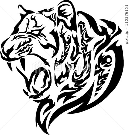 tiger tribal - Stock Illustration [110376151] - PIXTA