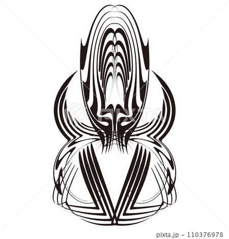 摩訶不思議なラインアート ベクター素材 摩訶不思議なラインアート ベクター素材 110376978