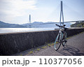 しまなみ海道の大三島から見た来島海峡大橋 110377056