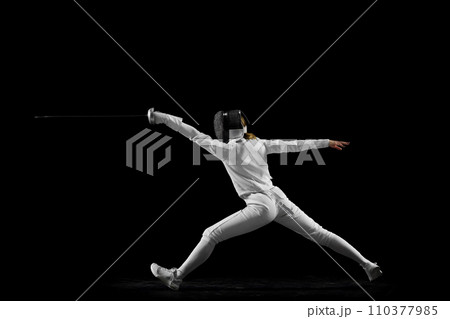 against black studio background. against black studio background. 110377985