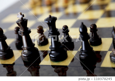 チェスセット チェス盤と駒のイメージカット 110378245