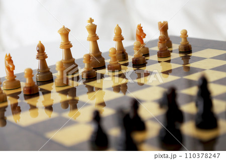 チェスセット チェス盤と駒のイメージカット 110378247