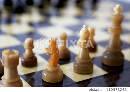 チェスセット チェス盤と駒のイメージカット 110378248