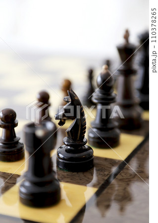 チェスセット チェス盤と駒のイメージカット 110378265
