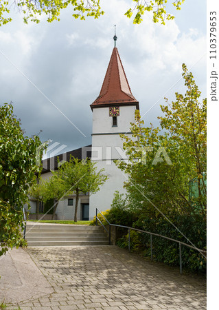 Chapel in a German village. 110379653
