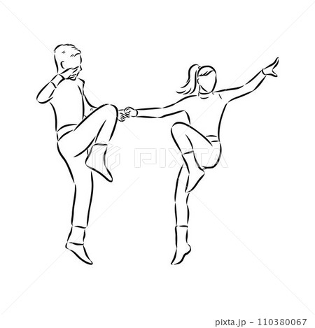 acrobatic rock dance Acrobatic rock and roll vector acrobatic rock dance Acrobatic rock and roll vector 110380067