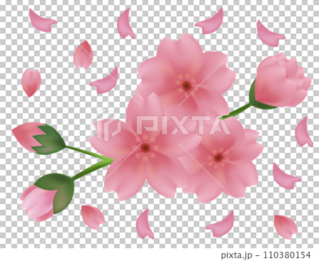 花瓣舞動的背景素材-櫻花插畫 花瓣舞動的背景素材-櫻花插畫 110380154