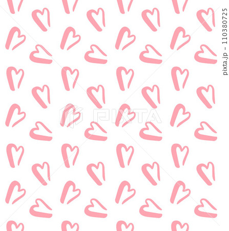 Vector seamless pattern of hand drawn pink heart Vector seamless pattern of hand drawn pink heart 110380725