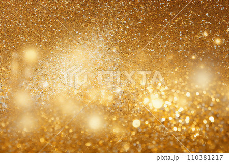 Light Christmas Golden Luxury Glitter Background 110381217